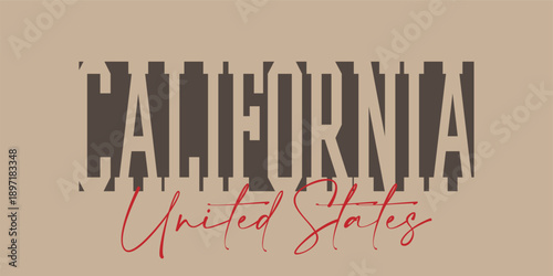 Retro typography university united states state vintage slogan print, 
highlighted grunge texture for graphic t-shirt or sweatshirt hoodie - Vector