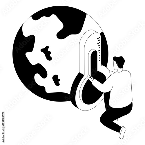 An illustration design of global warming 