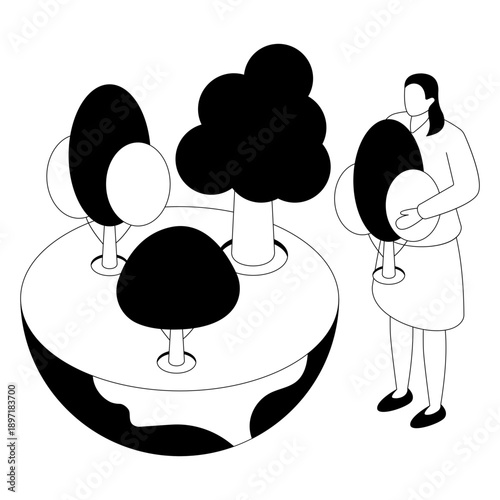 An eye catching design illustration of world plantation day