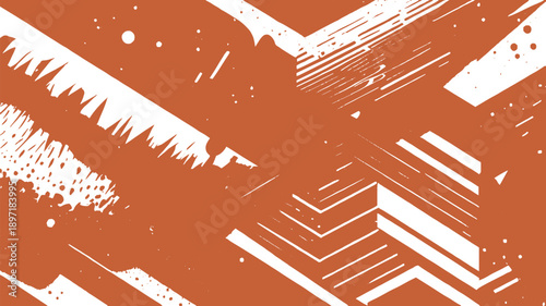 Abstract geometric pattern with distressed texture and sharp angles.