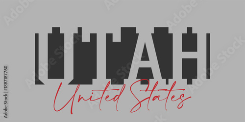 Retro typography university united states state vintage slogan print, 
highlighted grunge texture for graphic t-shirt or sweatshirt hoodie - Vector