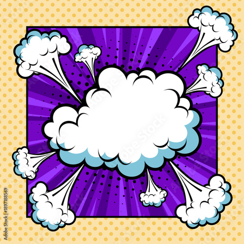 Wallpaper Mural Dynamic Comic Style Blast with Vibrant Retro Color Torontodigital.ca