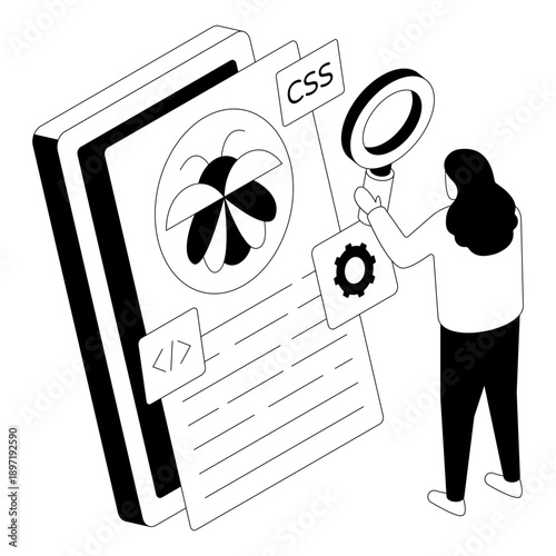      Virus under magnifying glass, software testing 