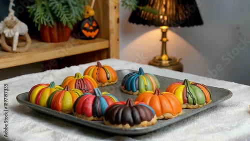 Deliciously Decorated Pumpkin Cookies for Autumn Celebrations.