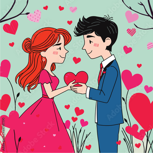 Cute Valentine Couple Sharing...
