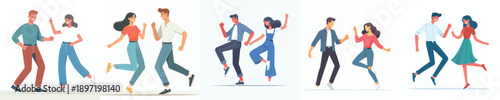 vector of a couple dancing happily together