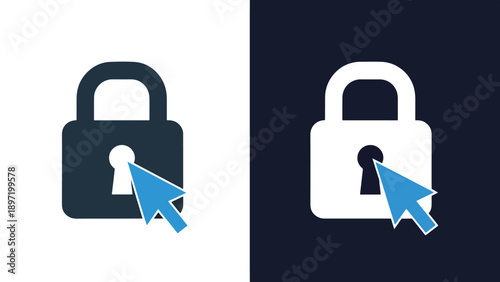 Security and privacy icons - Blue icon set - Modern style icon - Vector icon set - Glyph and solid icon set - Icon vector - Flat Design Icon - Stock illustration