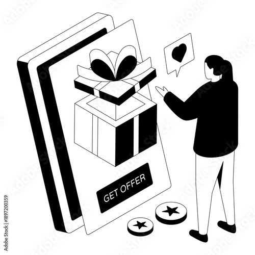 Premium download illustration of get offer 