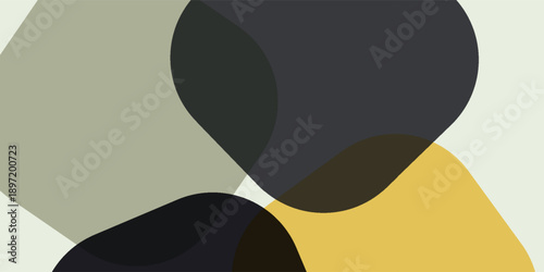 Abstract Geometric Shapes Background with Organic Forms and Earthy Tones.