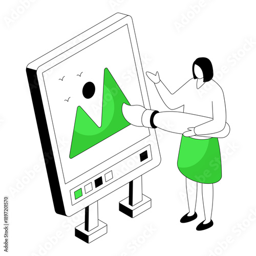 An eye catching design illustration of painting board