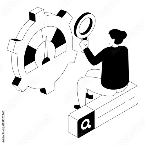 Modern design illustration of speed optimization 