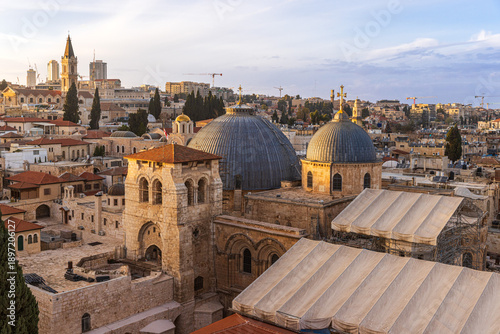 Bilde på lerret Church of the Holy Sepulchre in Jerusalem, Israel