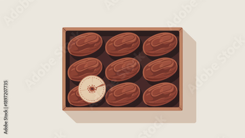 Box of Dates with One Open Date.