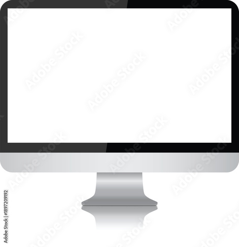 modern desktop computer monitor display vector design