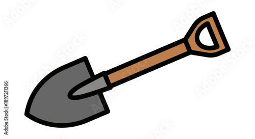 A shovel is being used for construction work on a building site with tools and equipment