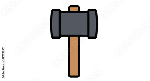 A large hammer is used in construction sites for heavy-duty tasks and demolition work