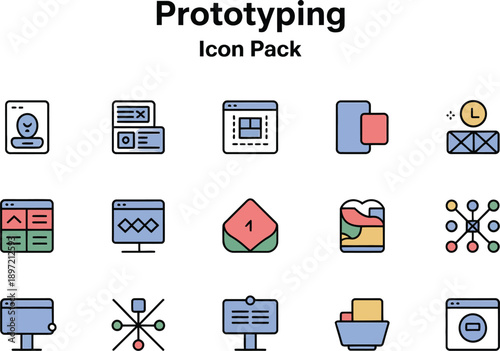 Prototyping Icon Set for User Interface Design
