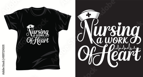 Nurse graphic vector t shirt design print.
