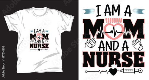 Nurse graphic vector t shirt design print.
