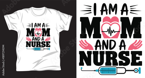Nurse graphic vector t shirt design print.