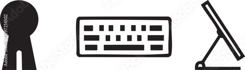 Keyhole Keyboard Kickstart Security Input Startup Launch Symbol