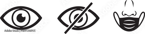 Eye Eye Off Face Mask Icon Privacy Safety