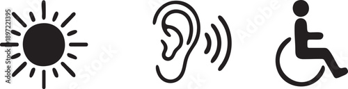 Brightness Accessibility Ear Sound Hearing Assistive Audio Icon