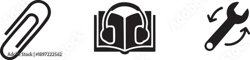 Attachment Audio Book Auto Fix Digital Content Icon