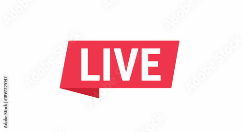 Promote your real-time broadcasts and online content effectively with this modern and dynamic 'LIVE' indicator graphic element, perfect for digital platforms and media streams