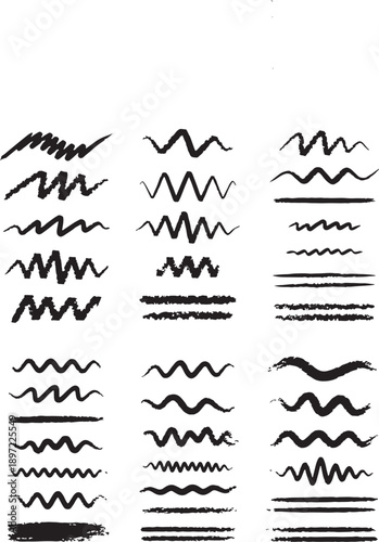 Hand-Drawn Underline & Divider Sketch Element Set