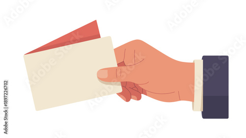Hand Holding Envelope with Red Letter Inside.