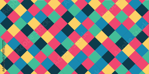 Colorful Diamond Pattern Background.