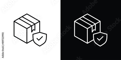 Box Icon Sheet Black And White