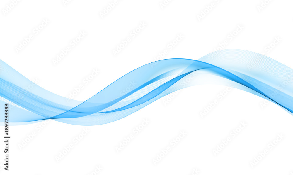 Obraz premium Blue Abstract Wave FlowCool Blue Fluid BackgroundModern Blue Motion Design