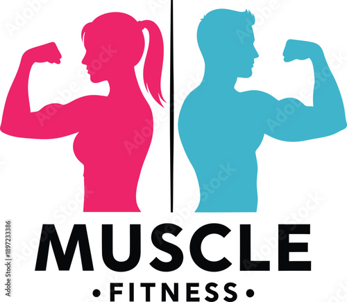 vector illustration of a man lifting weights