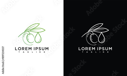 Olive Oil Logo Minimalist Olive Branch Vector Icon for Natural  Organic Brands.