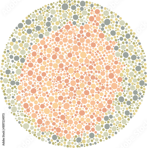 Exotic Durian Fruit Vector Illustration for Color Blindness Diagnostic Test