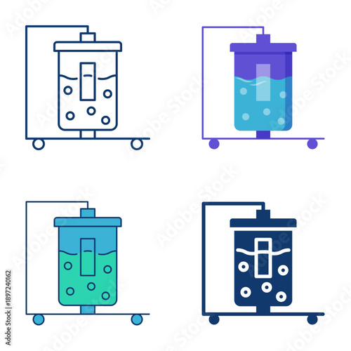 Biosynthesis icon set