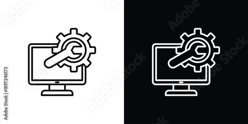 Maintenance Icon Sheet Black And White