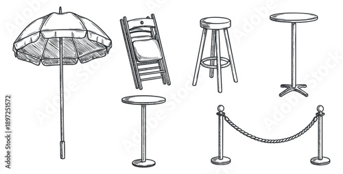 A collection of eight microchip designs with intricate circuit patterns in clean outline vector style, ideal for technology-related branding and graphics