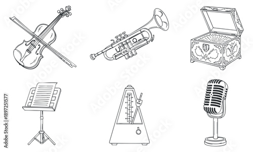 A collection of various cosmetic and skincare bottles in hand-drawn sketch style, ideal for beauty product branding