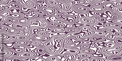 Fotografija Abstract Pattern of Swirling Purple and White Lines.