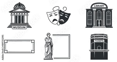 A collection of finance and agriculture icons in clean black and white outline vector style, suitable for financial education and investment projects