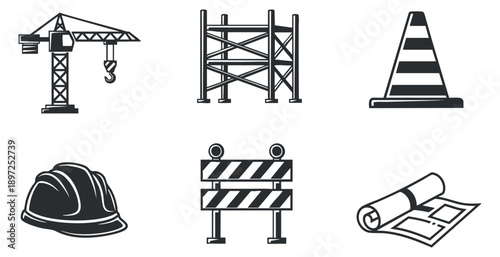 A set of six lipstick tubes in black and white outline vector style, ideal for beauty and cosmetics branding