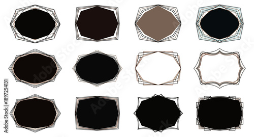 Geometric shape collection abstract design elements background