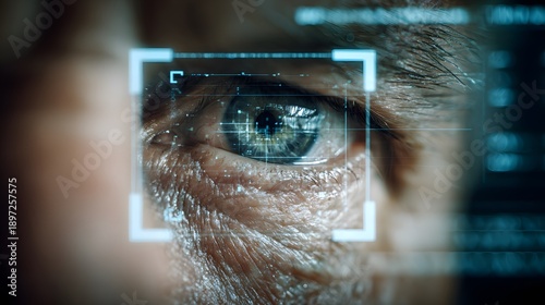 Digital Eye Scan: Futuristic Biometric Technology in Action