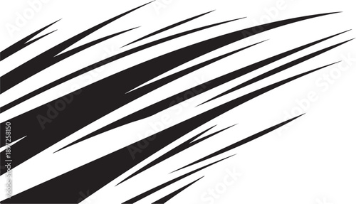 Abstract black lines on white background graphic design element