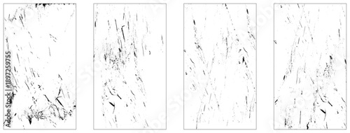 Collection of 4 grunge texture vertical view