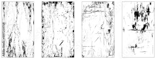 Collection of 4 grunge texture vertical view