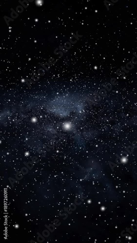 Deep Space with Numerous Stars and a Faint Nebula galaxy cosmos animated, vast expanse of deep space filled with numerous stars and distant celestial bodies,ast and mesmerizing starfield in deep space